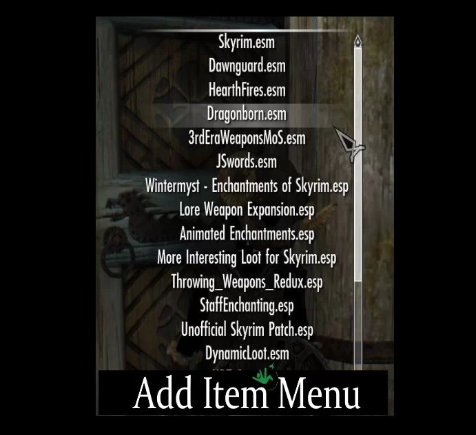 Add Item Menu