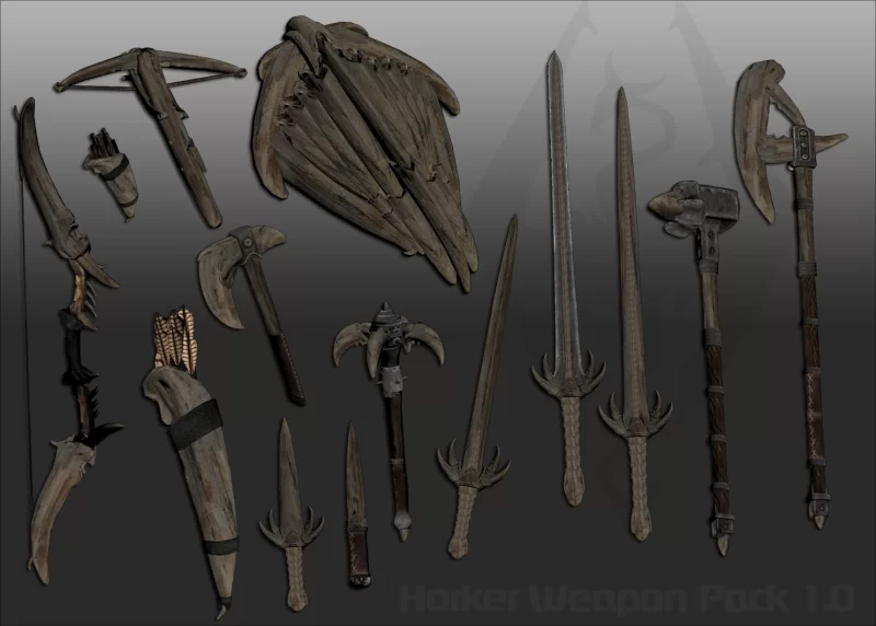 Оружие из клыков Хоркеров: Ghosu - Horker Weapon Pack