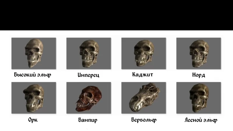 Черепа всех рас 1.0 All Races Drop Skulls