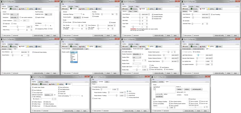 Skyrim configurator